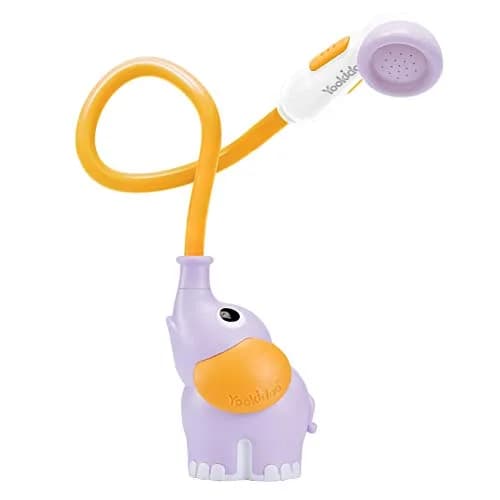Yookidoo Elephant Baby Bath Shower Head with Water Pump & Trunk Spout Sprayer (Purple) | Fun & Safe Bathtime for Newborns & Toddlers thumbnail 1