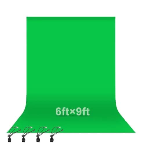 EMART 6x9 Ft Green Screen Backdrop, Photography Greenscreen Background | Seamless Cotton for Chroma Key thumbnail 1