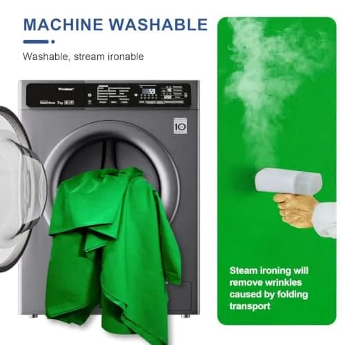 EMART 6x9 Ft Green Screen Backdrop, Photography Greenscreen Background | Seamless Cotton for Chroma Key thumbnail 2