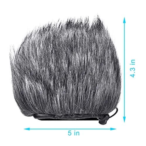 YOUSHARES Furry Outdoor Windscreen Muff for Zoom H5, H6 Recorders | Reduces Wind Noise for Clearer Audio thumbnail 3