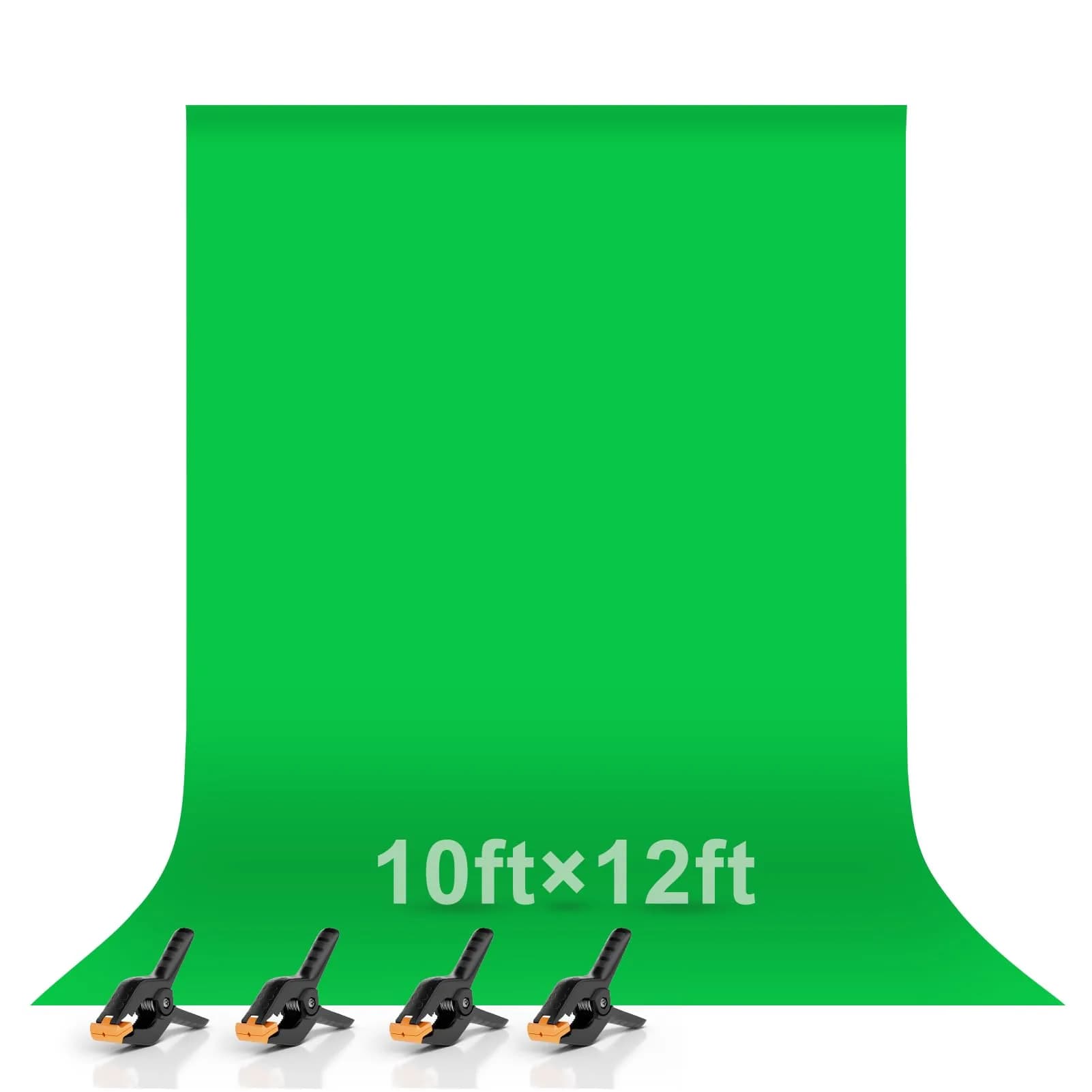 EMART 10x12ft (3m x 3.6m) Green Screen Backdrop | Professional Chroma Key Fabric for Studio & Video - main product image