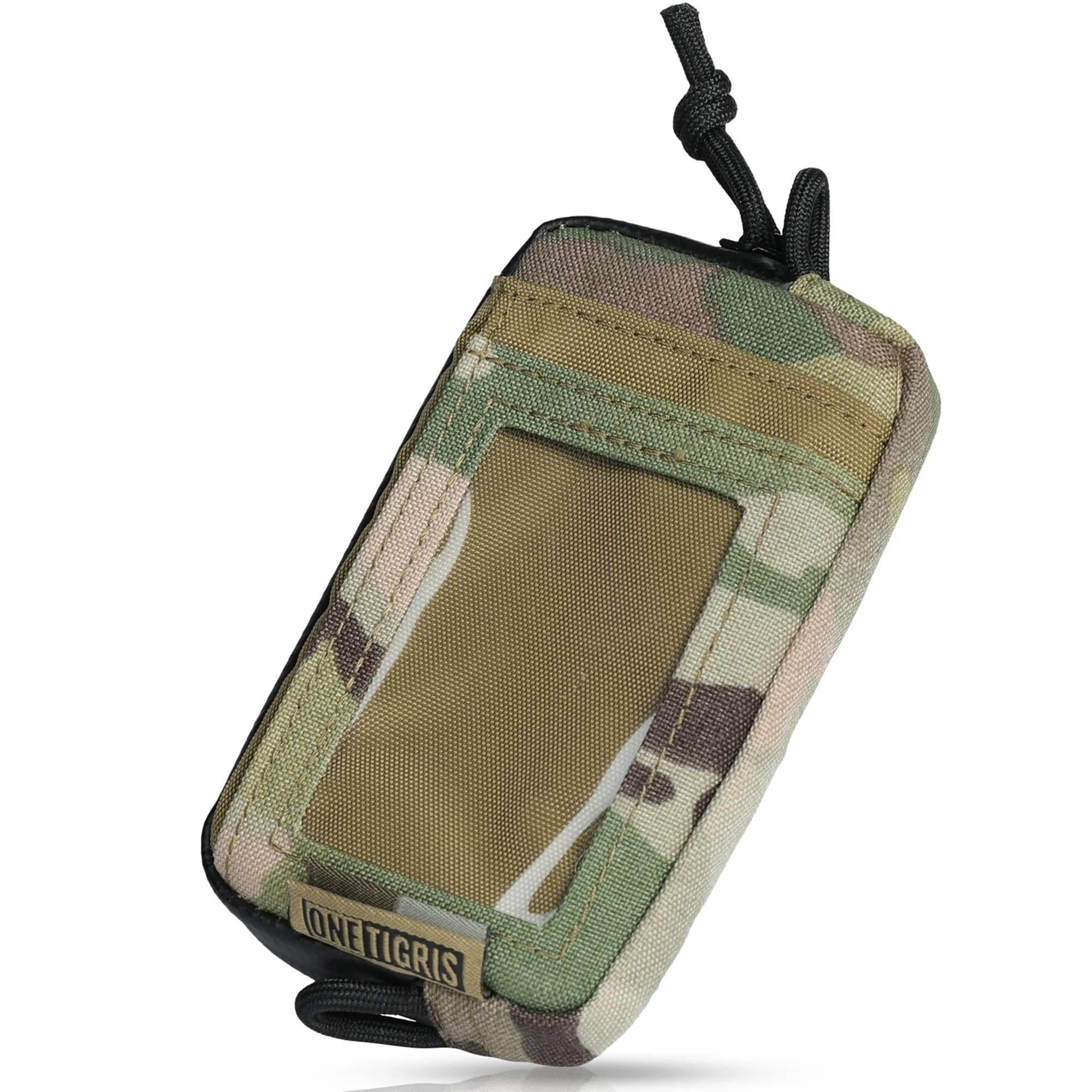 ONETIGRIS Tactical Front Pocket Wallet Camo Color | Durable Nylon Zippered Coin Pouch with ID Window — Camo Color
