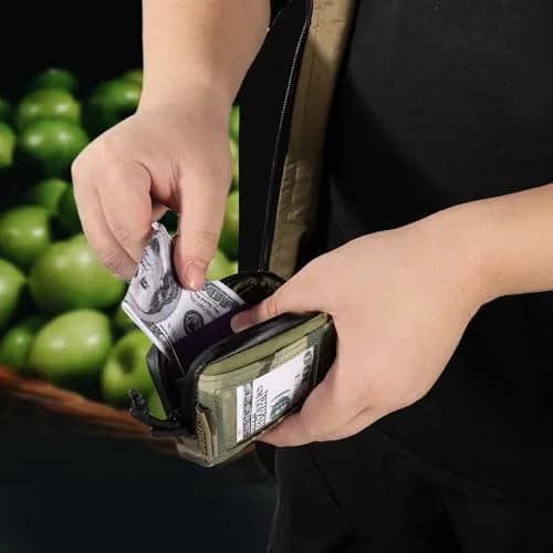 ONETIGRIS Tactical Front Pocket Wallet Camo Color | Durable Nylon Zippered Coin Pouch with ID Window thumbnail 2