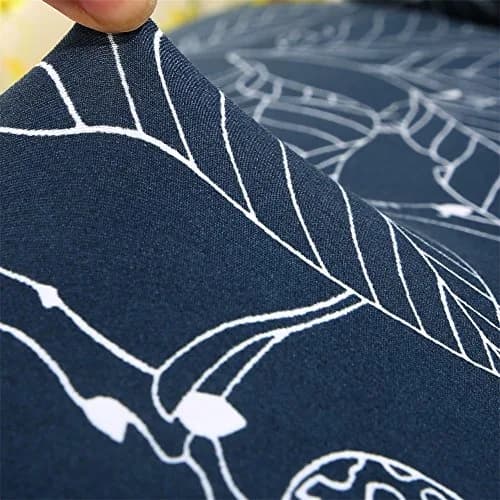 MIFXIN Armless Sofa Cover Futon Slipcover Navy Leaves Stretch Spandex 180-210cm (71-82 inch) | Protects Furniture from Pets & Spills thumbnail 7