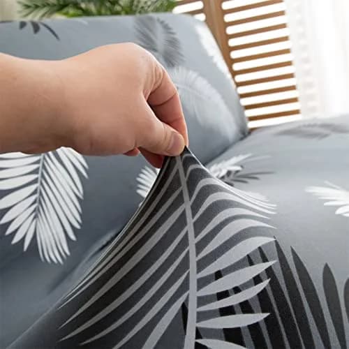 MIFXIN Armless Futon Sofa Cover Grey Feather | Stretch Elastic Folding Sofa Bed Protector 180-210cm (71-82 inch) thumbnail 6