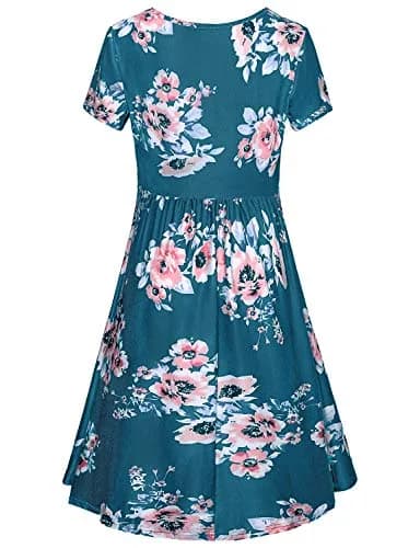 connche Nursing Dress for Breastfeeding Maternity Summer Dress Short Sleeve Blue Floral XL thumbnail 3