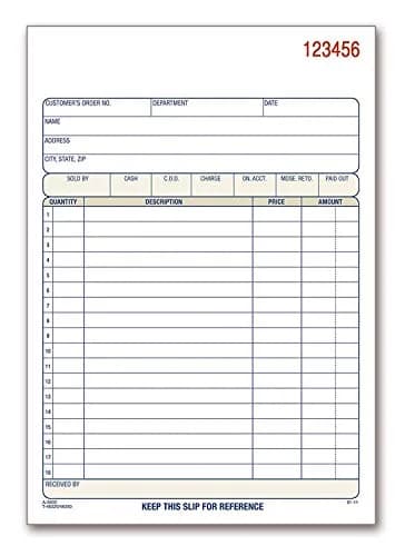 Adams Sales Order Book, 3-Part, Carbonless, White/Canary/Pink, 5-9/16" x 8-7/16" | 50 Sets per Book thumbnail 3