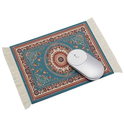 kotoyas Rug Mouse Pad, Oriental Carpet Style Persian Style Mouse Pad (Rhine) | Floral Design, 10x7 inch, Non-slip thumbnail 1