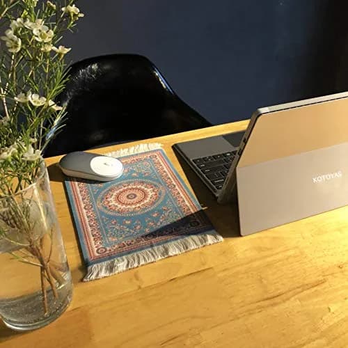 kotoyas Rug Mouse Pad, Oriental Carpet Style Persian Style Mouse Pad (Rhine) | Floral Design, 10x7 inch, Non-slip thumbnail 4