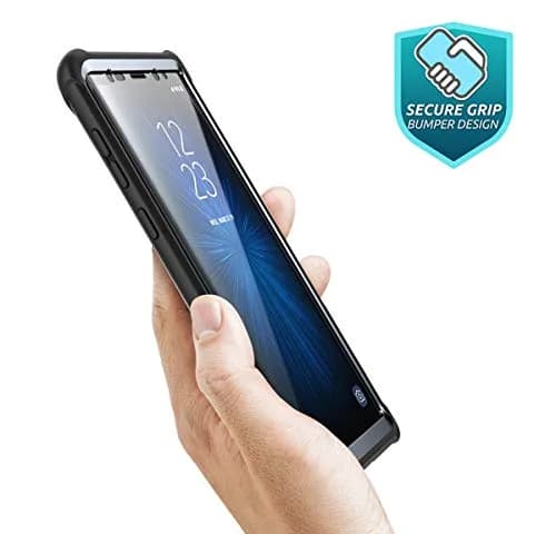i-Blason Ares Designed for Galaxy Note 9 Case, Full-Body Rugged Clear Bumper with Built-in Screen Protector, Black | Drop & Scratch Resistant thumbnail 7
