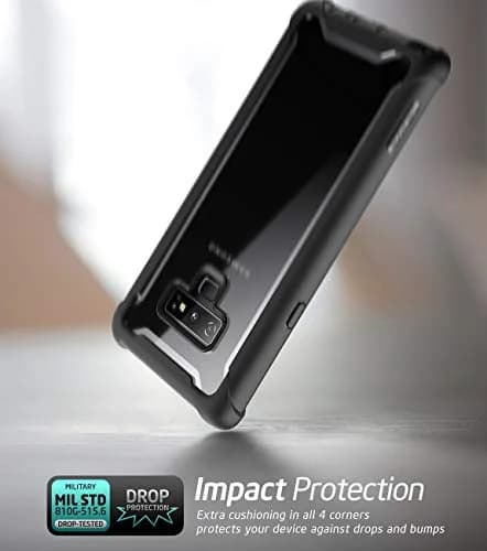 i-Blason Ares Designed for Galaxy Note 9 Case, Full-Body Rugged Clear Bumper with Built-in Screen Protector, Black | Drop & Scratch Resistant thumbnail 3