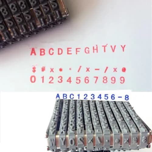 ZENG 11-Digit Adjustable Alphabet Number Stamp, A-Z Alphabet Stamp | 60x4.5mm Imprint, Multicolor thumbnail 7
