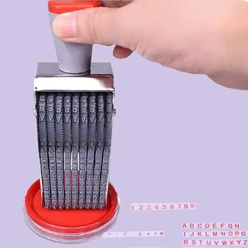ZENG 9-Digit Adjustable Roller Stamp 46mm x 4.5mm | Multicolor Identity Protection Stamp thumbnail 5