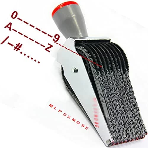 ZENG 9-Digit Adjustable Roller Stamp 46mm x 4.5mm | Multicolor Identity Protection Stamp thumbnail 3