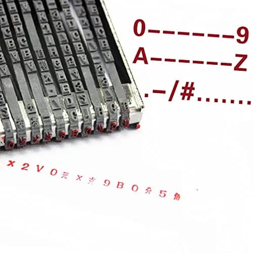 ZENG 13-Digit Adjustable Rubber Stamp | Metal, Rubber, Plastic Construction thumbnail 3