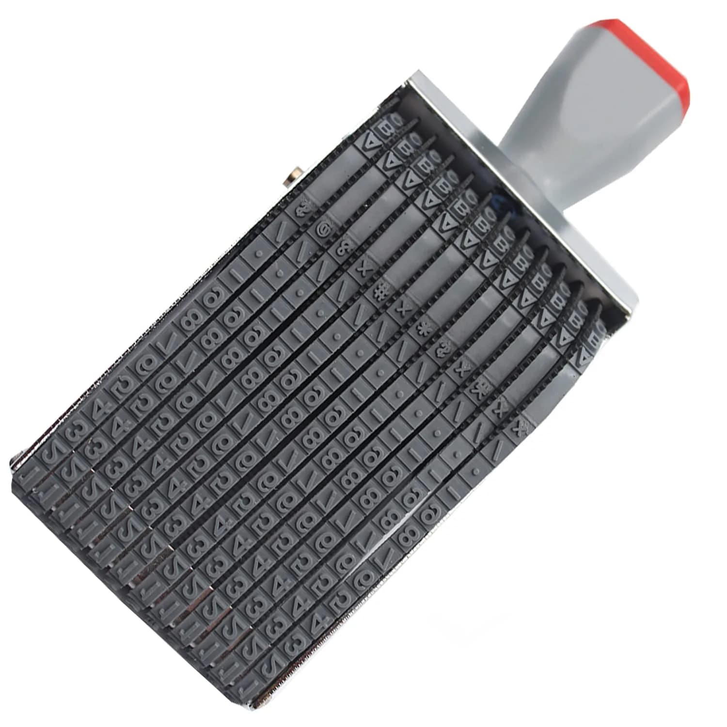 ZENG 13-Digit Adjustable Rubber Stamp | Metal, Rubber, Plastic Construction — 6x6.9x16.8cm