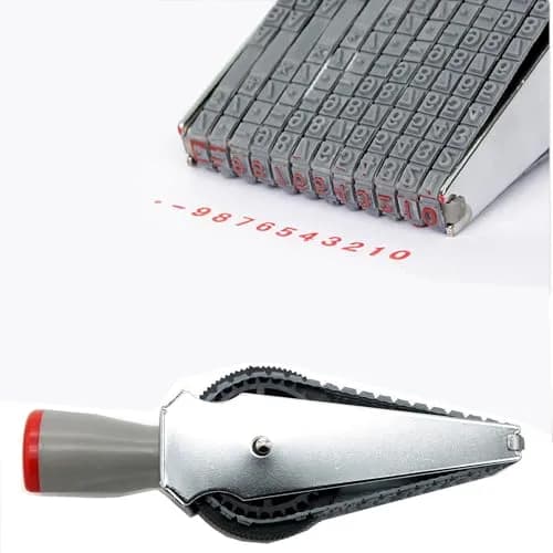 ZENG Adjustable Alphabet Number Roller Stamp with Symbols | 60x4.5mm Imprint, Multi-Surface Compatible thumbnail 4