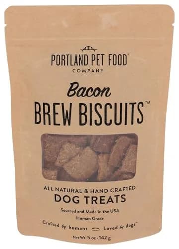 CRAFTED BY HUMANS LOVED BY DOGS Brew Biscuits, Crunchy Bacon Dog Treats, 5 oz | Natural, Human-Grade, USA-Sourced thumbnail 4