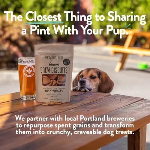 CRAFTED BY HUMANS LOVED BY DOGS Brew Biscuits, Crunchy Bacon Dog Treats, 5 oz | Natural, Human-Grade, USA-Sourced thumbnail 5