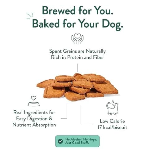 CRAFTED BY HUMANS LOVED BY DOGS Brew Biscuits, Crunchy Bacon Dog Treats, 5 oz | Natural, Human-Grade, USA-Sourced thumbnail 6
