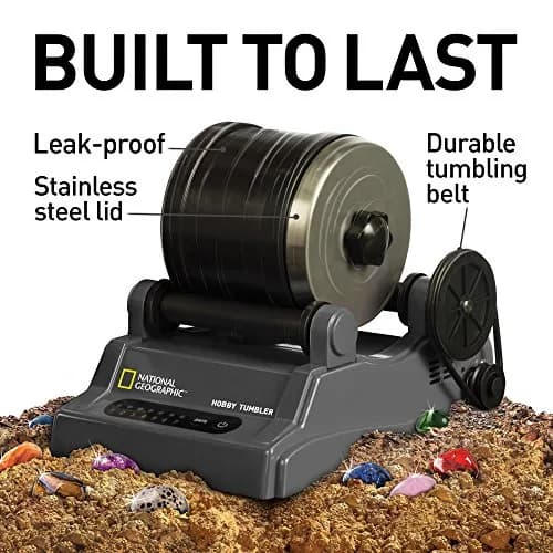 Blue Marble National Geographic Hobby Rock Tumbler Bundle for Kids and Adults | STEM Rock Polishing Kit with Gem Refills thumbnail 2