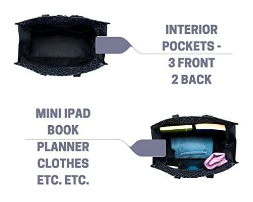 Pursetti Large Utility Tote with Pockets & Compartments | Stylish Organizer for Women & Professionals thumbnail 5