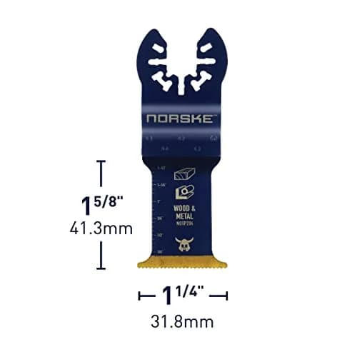 Norske Tools NOTP204 Titanium Metal Flush Cut Blade 1-1/4 inch | Durable Metal Cutting Accessory thumbnail 2