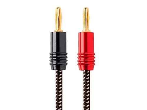 Monoprice Premium Braided Speaker Wire 14AWG 20 Feet | Gold Plated Banana Connectors thumbnail 1