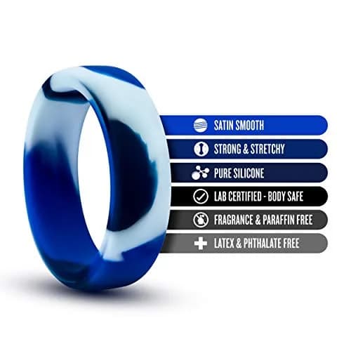 Blush Novelties Performance Puria Silicone Cock Ring 1.5" Wide | Enhances Girth & Hard Erections thumbnail 2