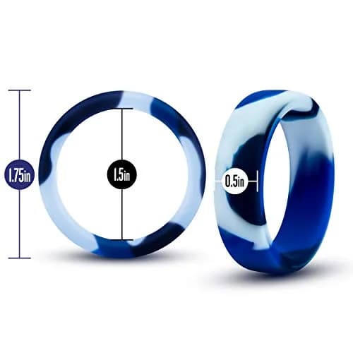 Blush Novelties Performance Puria Silicone Cock Ring 1.5" Wide | Enhances Girth & Hard Erections thumbnail 3