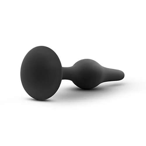 Blush Luxe Beginner Silicone Butt Plug - 3.25" Small Size Anal Plug - Soft, Tapered Heads - Satin Smooth Anal Trainer- Suction Cup Base - Pleasurable Adult Sex Toy for Women Men & Couples - Black thumbnail 5