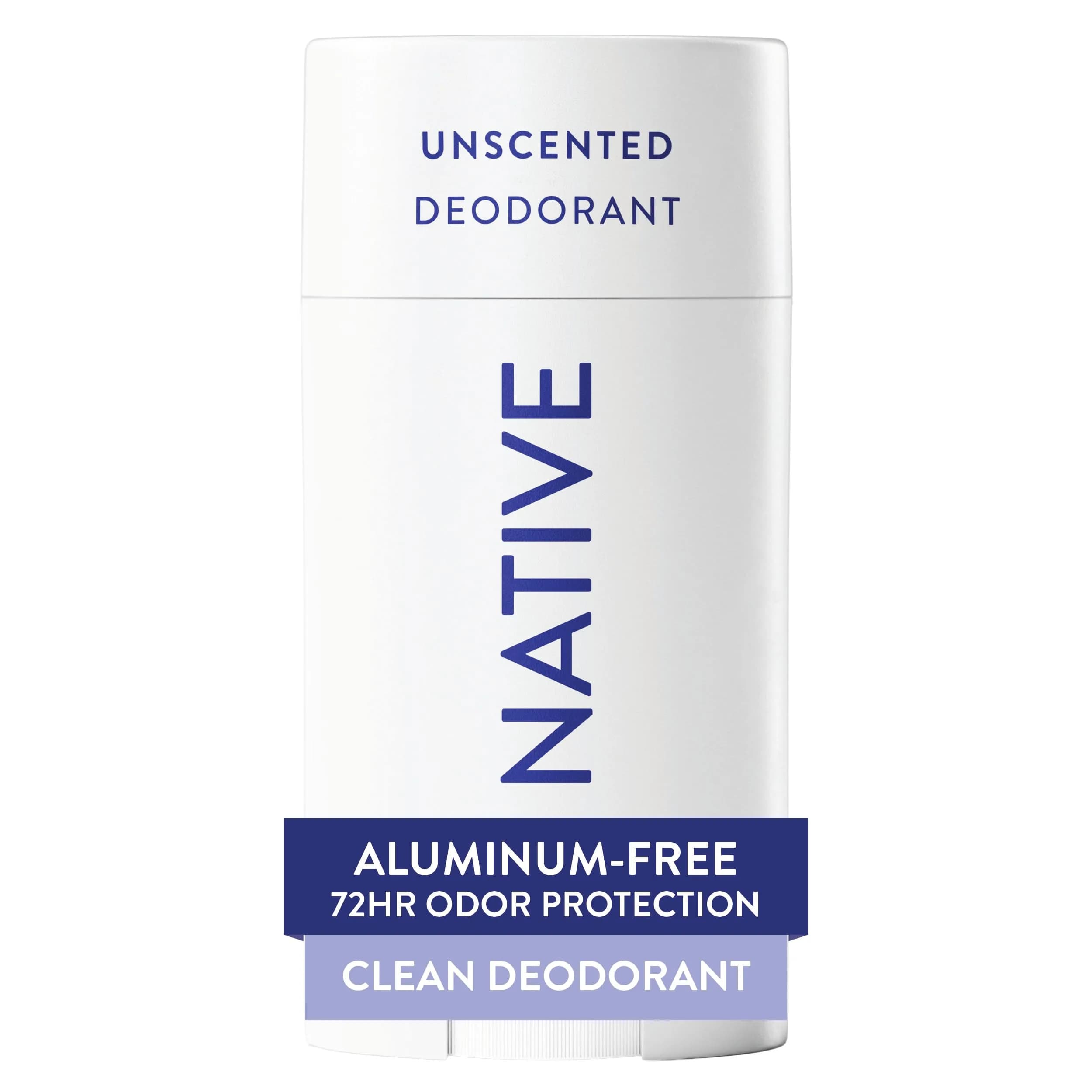 Native Unscented Aluminum-Free Deodorant Stick 75ml (2.65oz) | 72-Hour Odor Protection