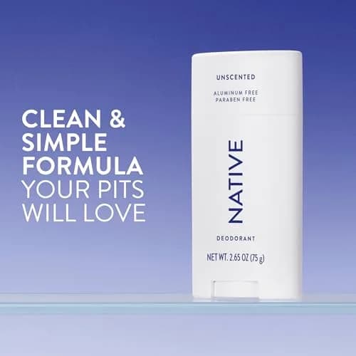 Native Unscented Aluminum-Free Deodorant Stick 75ml (2.65oz) | 72-Hour Odor Protection thumbnail 2
