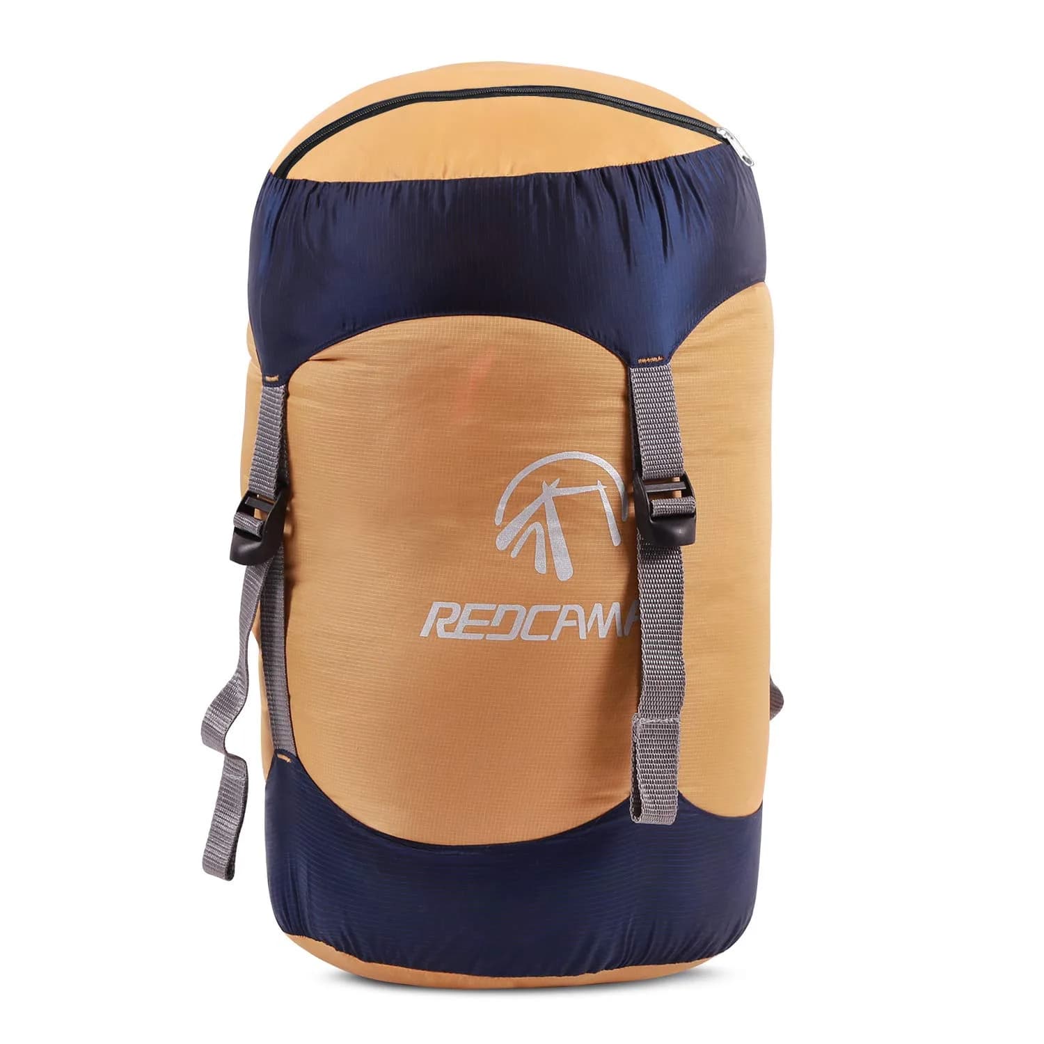 REDCAMP Nylon Compression Stuff Sack Large Orange | Lightweight Sleeping Bag Compression Sack for Backpacking, Hiking, Camping — Orange