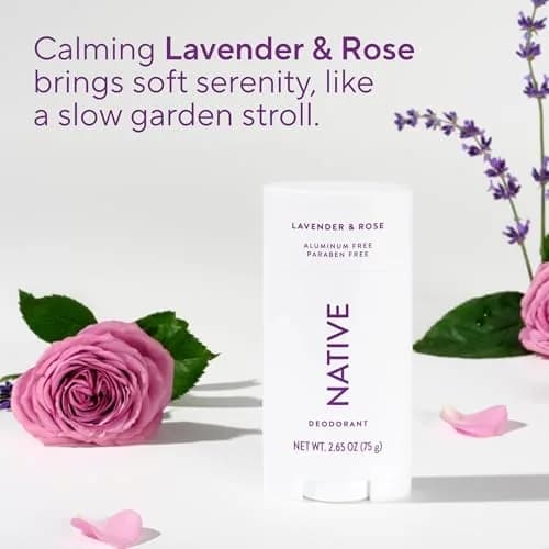 Native Natural Deodorant Lavender & Rose 75g (2.65oz) | 72-Hour Odor Control thumbnail 4