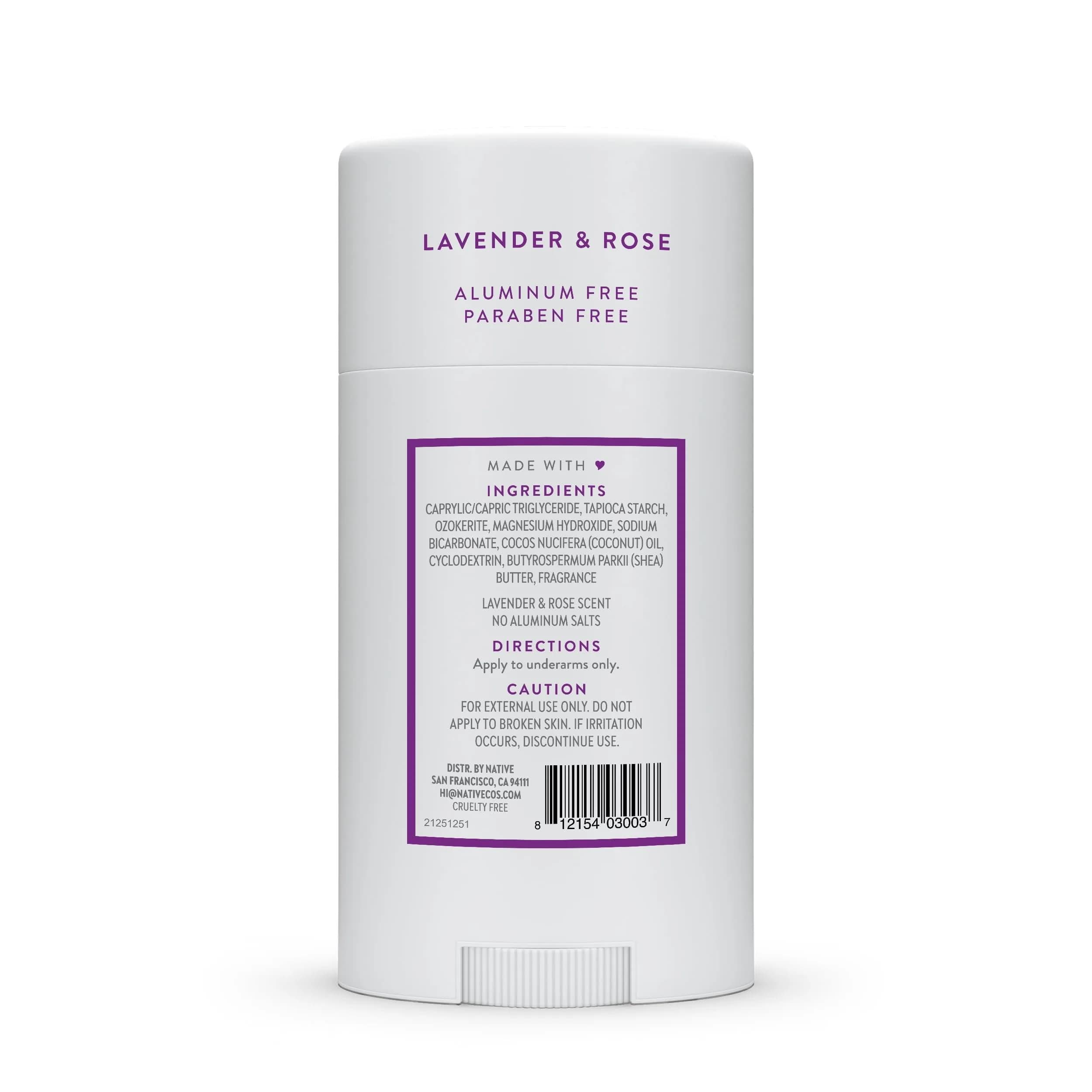 Native Natural Deodorant Lavender & Rose 75g (2.65oz) | 72-Hour Odor Control - view 9