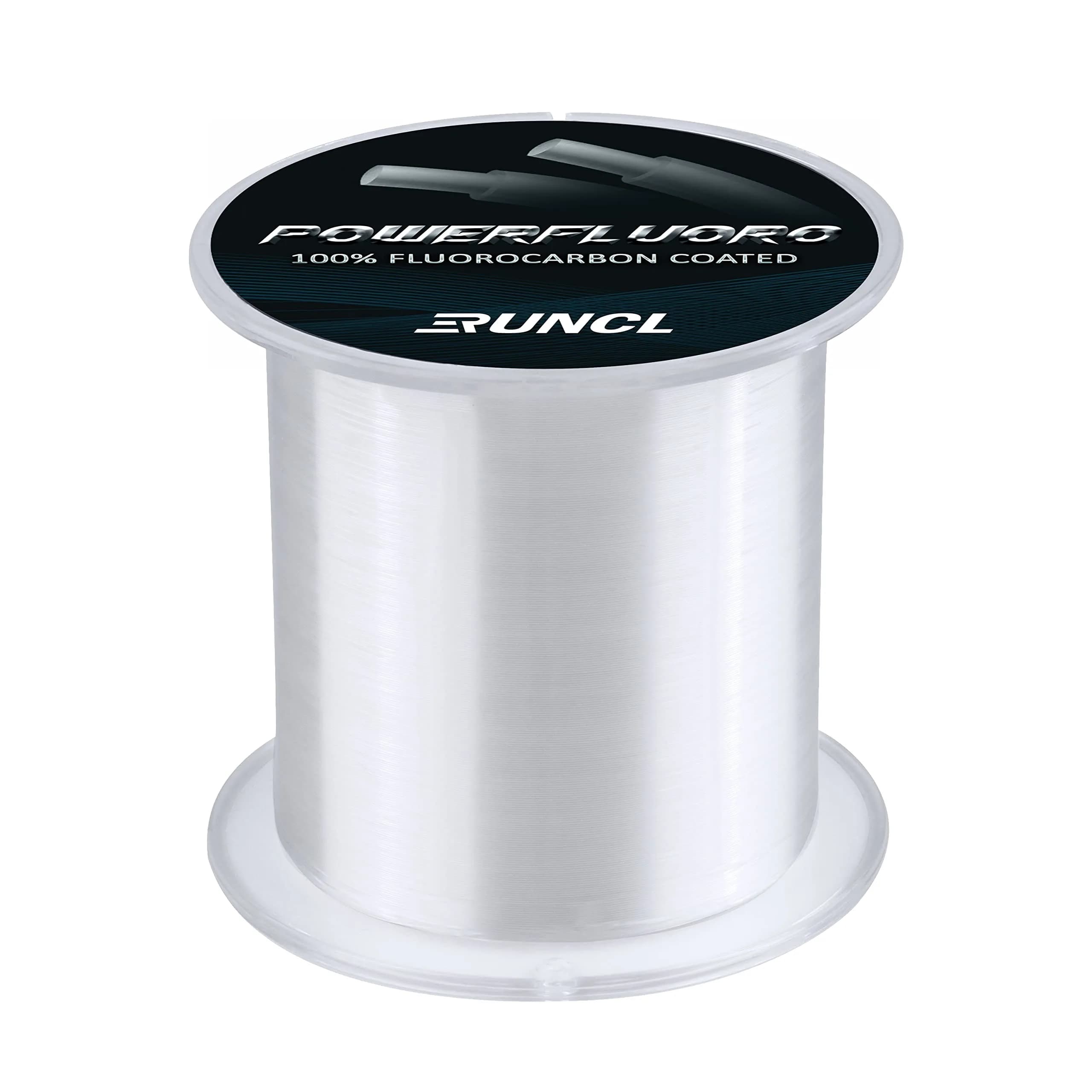 RUNCL PowerFluoro Hybrid Fishing Line 16lb (7.3kg) 300Yds | Virtually Invisible Fluorocarbon Coated Line — Clear