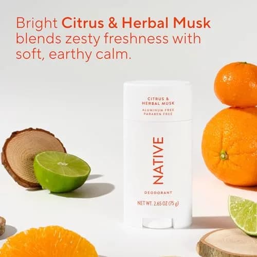 Native Natural Deodorant Citrus & Herbal Musk 2.65oz (75g) | 72-Hour Odor Control thumbnail 4
