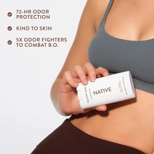 Native Coconut & Vanilla Deodorant Stick 75g (2.65oz) | 72-Hour Odor Control thumbnail 7