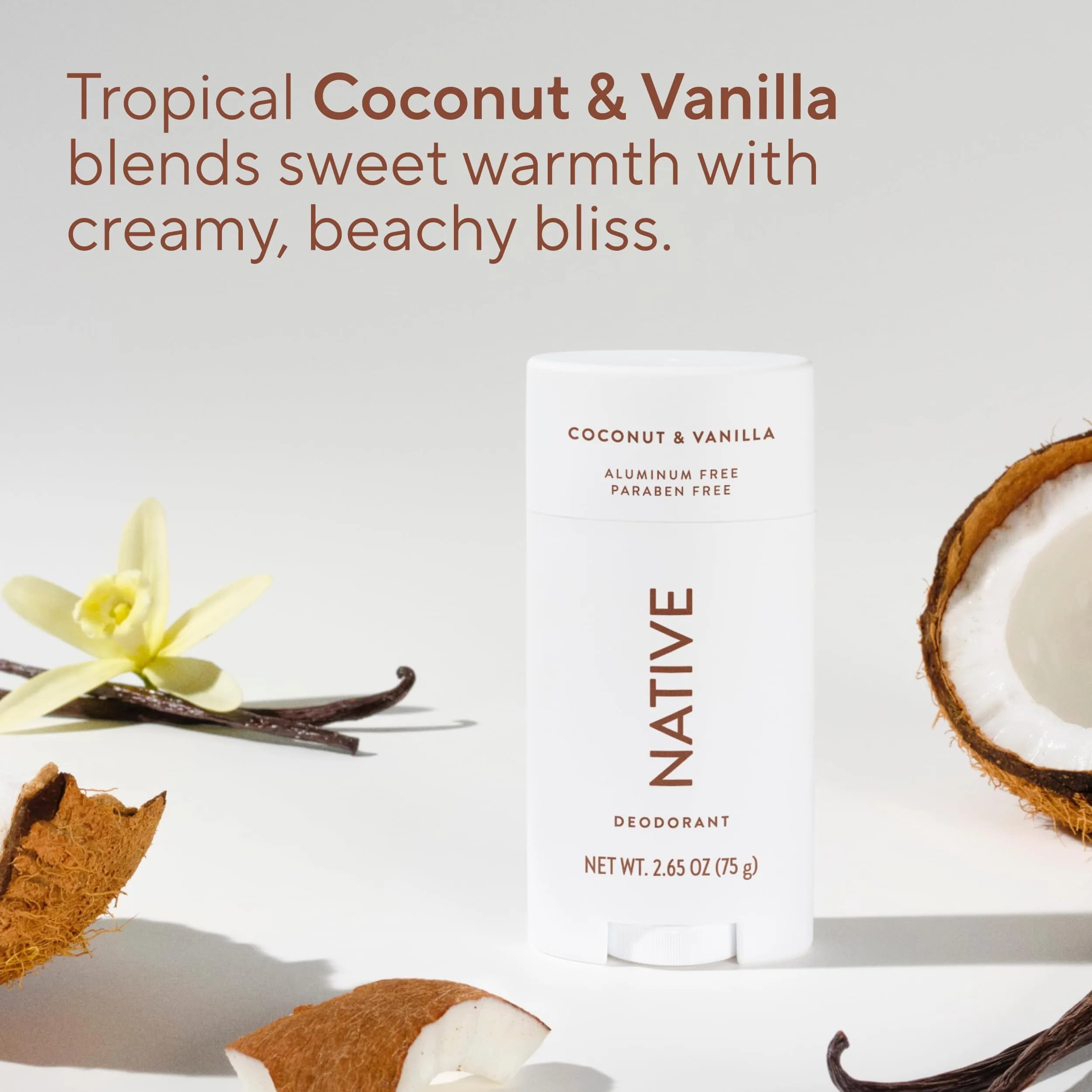Native Coconut & Vanilla Deodorant Stick 2.65oz | Long-Lasting Odor Protection for All Genders - view 4