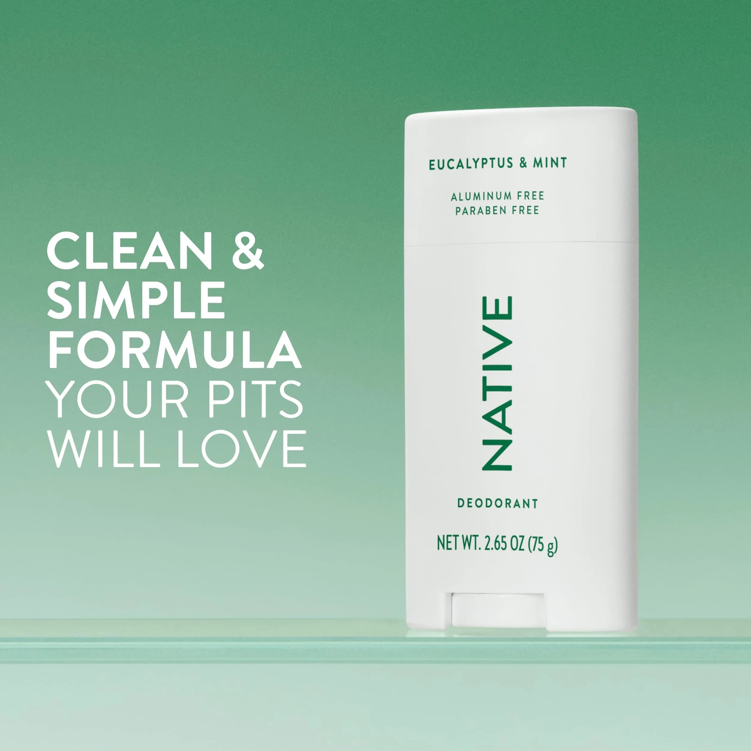 Native Eucalyptus & Mint Deodorant 78ml (2.65 oz) | 72-Hour Odor Control - view 2