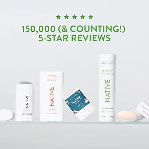 Native Cucumber & Mint Aluminum Free Deodorant Stick 77g (2.65oz) | 72-Hour Odor Protection thumbnail 8