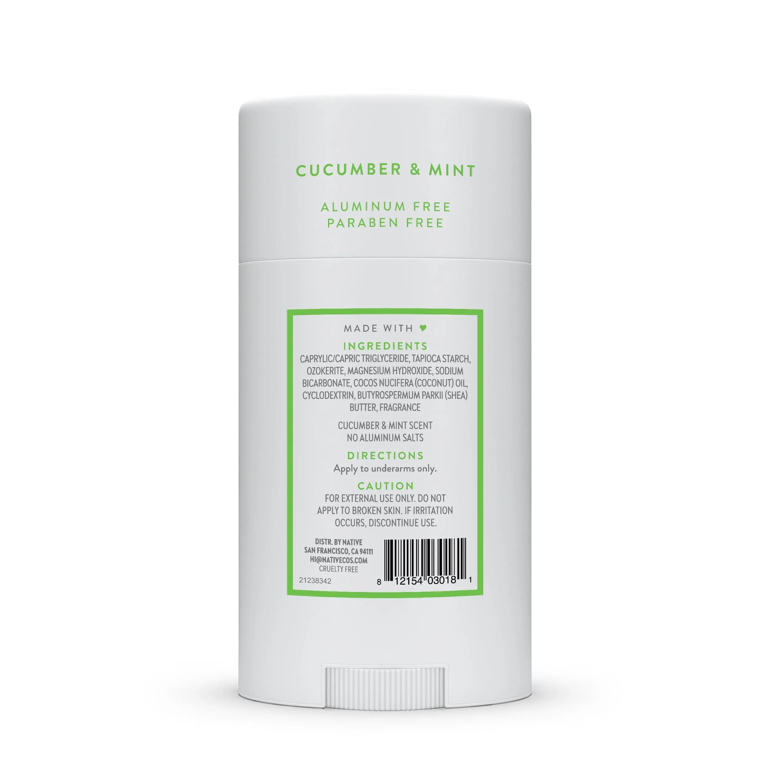 Native Cucumber & Mint Aluminum Free Deodorant Stick 77g (2.65oz) | 72-Hour Odor Protection - view 9