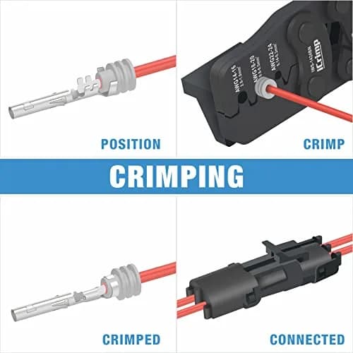 IWISS iCrimp Weather Pack Crimp Tool for AWG 24-14 | Complete OEM Connector Assembly thumbnail 4
