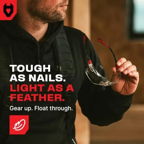 NoCry Clear Safety Glasses with Anti-Fog & Scratch Resistant Lenses | ANSI Z87 Certified Protective Eyewear thumbnail 6