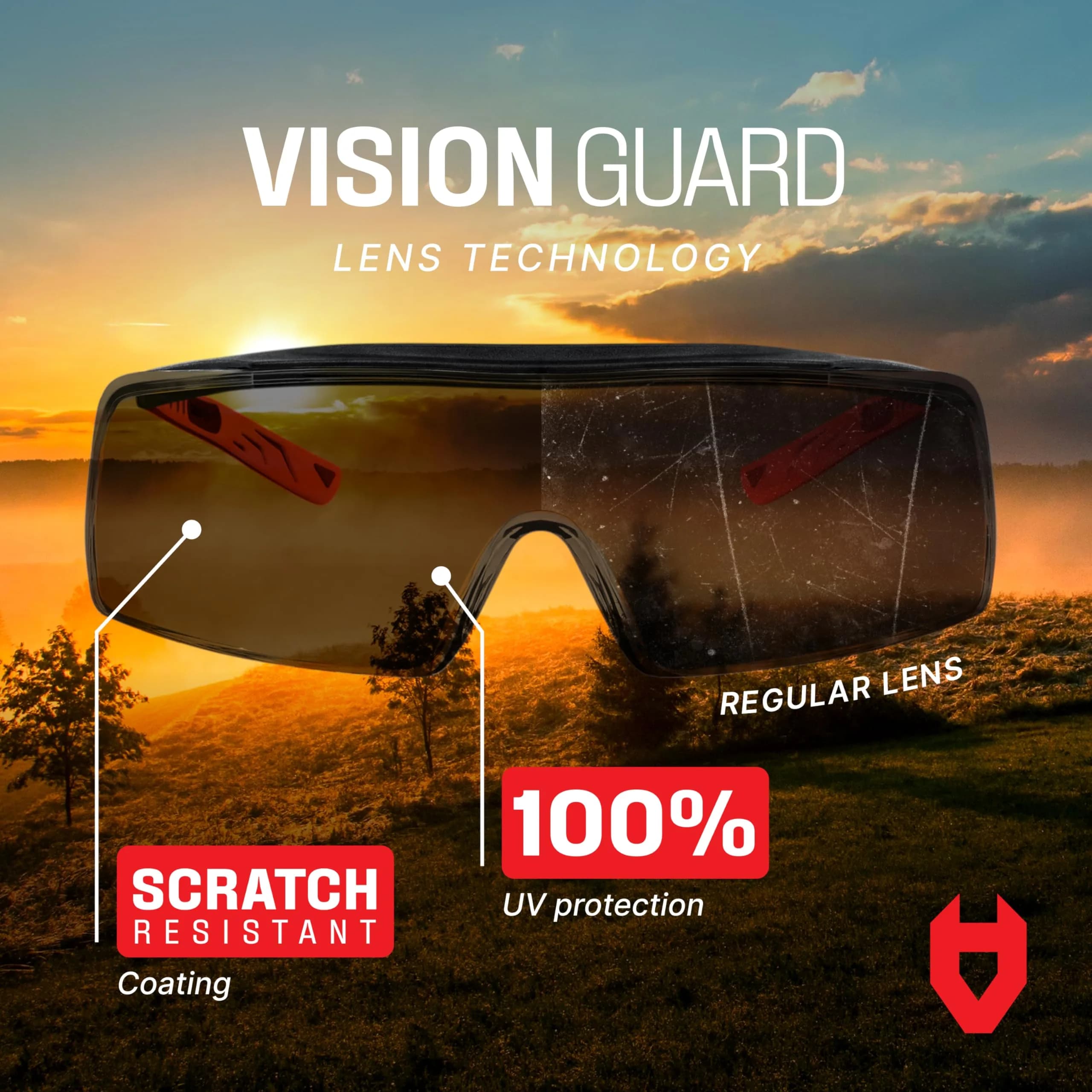 NoCry Tinted Safety Glasses Over Eyeglasses with Anti-Scratch Wraparound Lenses | UV400 & ANSI Z87 Certified - view 4