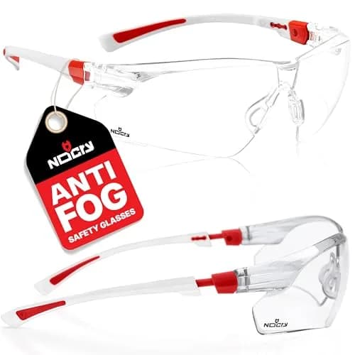 NoCry Clear Safety Glasses with Anti-Fog & UV Protection | ANSI Z87.1 Rated thumbnail 1