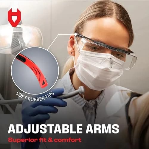 NoCry Safety Glasses Over Eyeglasses with UV Protection & Side Shields | ANSI Z87 Certified (110c) thumbnail 6