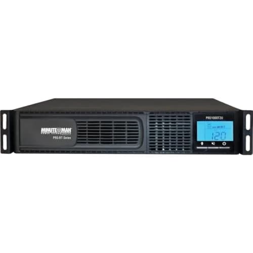 Minuteman PRO1000RT2UNC Line Interactive UPS System 1000Va | Rack/Tower/Wall Mount, LCD Display, 8 Outlets thumbnail 1
