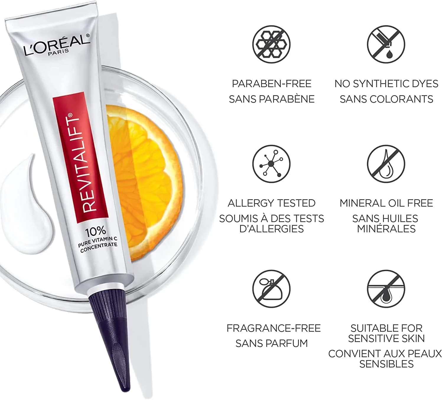 L'Oreal Paris Revitalift 10% Pure Vitamin C Face Serum 30ml (1 Fl Oz) | Dermatologist Validated for Brighter Skin - view 7